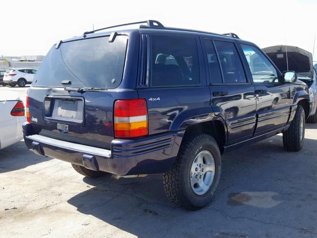 1J4GZ48S2WC167852 - 1998 JEEP GRAND CHER BLUE photo 4