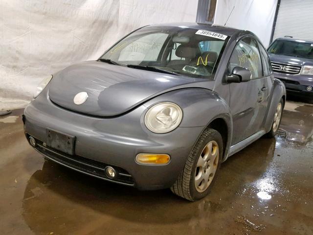 3VWCK21C33M443950 - 2003 VOLKSWAGEN NEW BEETLE ნაცრისფერი ფოტო 2