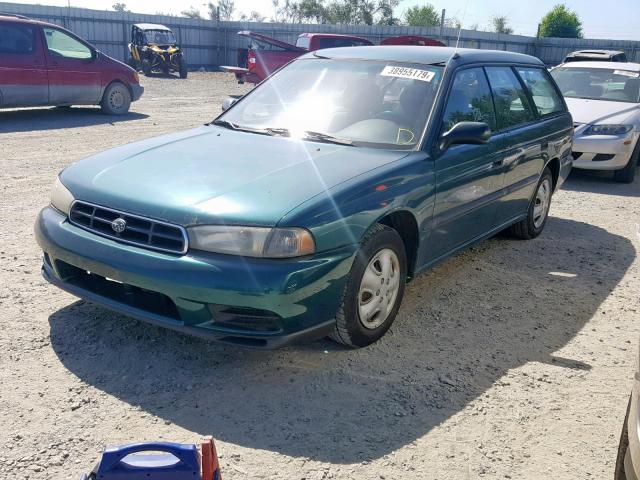 4S3BK4352W6303899 - 1998 SUBARU LEGACY L GREEN photo 2