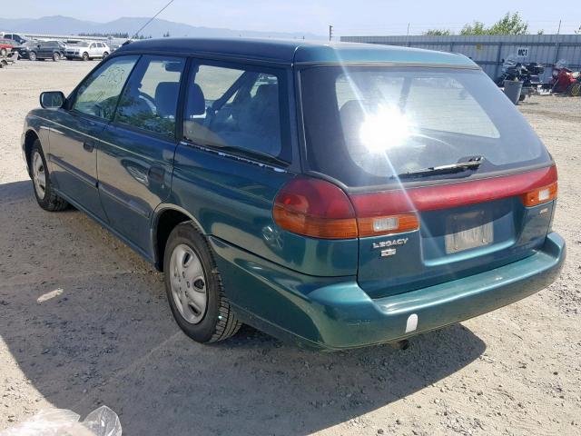 4S3BK4352W6303899 - 1998 SUBARU LEGACY L GREEN photo 3