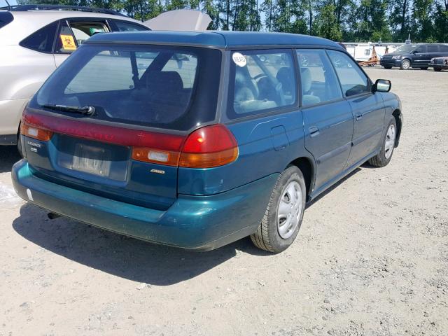 4S3BK4352W6303899 - 1998 SUBARU LEGACY L GREEN photo 4