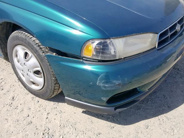 4S3BK4352W6303899 - 1998 SUBARU LEGACY L GREEN photo 9