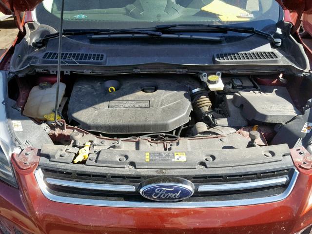 1FMCU9J91EUB30528 - 2014 FORD ESCAPE TIT ORANGE photo 7