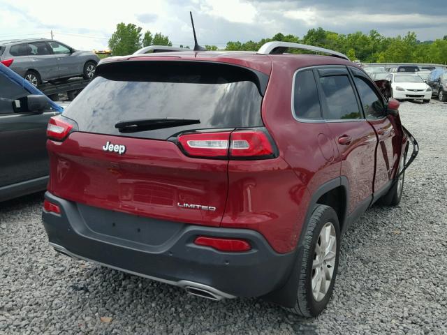 1C4PJLDS8GW294036 - 2016 JEEP CHEROKEE L RED photo 4