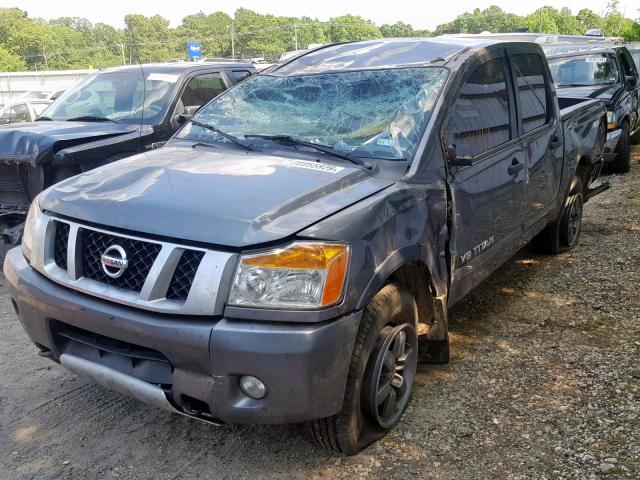 1N6BA0EC9EN504594 - 2014 NISSAN TITAN S GRAY photo 2