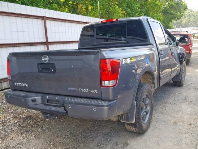 1N6BA0EC9EN504594 - 2014 NISSAN TITAN S GRAY photo 4