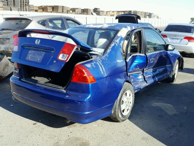 2HGES16335H585264 - 2005 HONDA CIVIC DX V BLUE photo 4