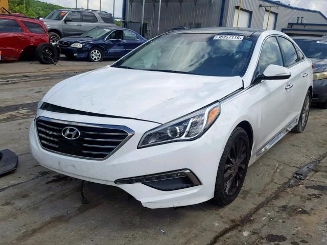 5NPE34AF1FH080492 - 2015 HYUNDAI SONATA SPO WHITE photo 2