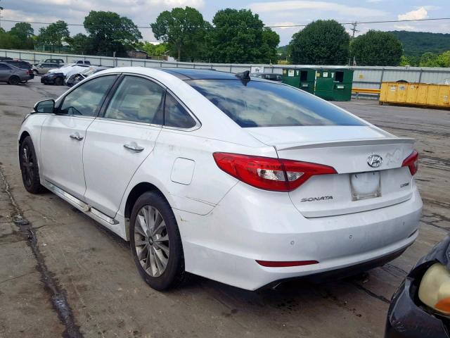 5NPE34AF1FH080492 - 2015 HYUNDAI SONATA SPO WHITE photo 3