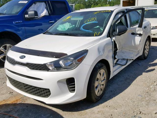 3KPA24AB0JE056342 - 2018 KIA RIO LX WHITE photo 2