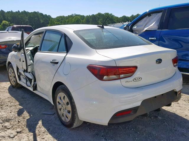 3KPA24AB0JE056342 - 2018 KIA RIO LX WHITE photo 3