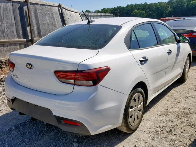 3KPA24AB0JE056342 - 2018 KIA RIO LX WHITE photo 4