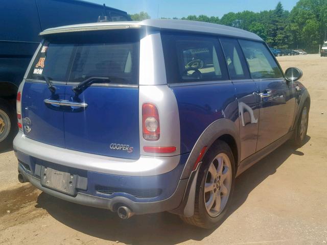 WMWMM33518TP88342 - 2008 MINI COOPER S C BLUE photo 4