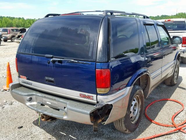 1GKDT13W0X2541079 - 1999 GMC JIMMY BLUE photo 4