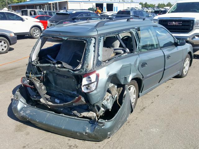 4S3BH6352Y7306437 - 2000 SUBARU LEGACY L GREEN photo 4