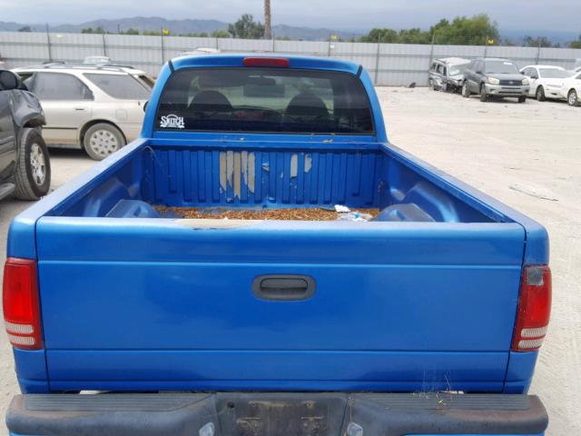 1B7FL22PXWS677335 - 1998 DODGE DAKOTA BLUE photo 9