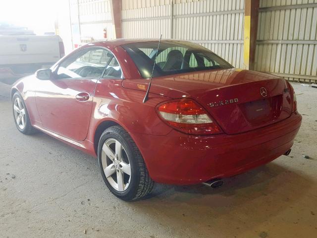 WDBWK54F76F108183 - 2006 MERCEDES-BENZ SLK 280 RED photo 3