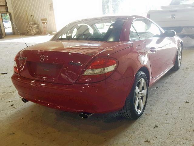 WDBWK54F76F108183 - 2006 MERCEDES-BENZ SLK 280 RED photo 4