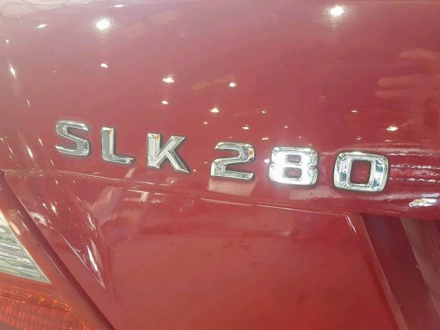 WDBWK54F76F108183 - 2006 MERCEDES-BENZ SLK 280 RED photo 9