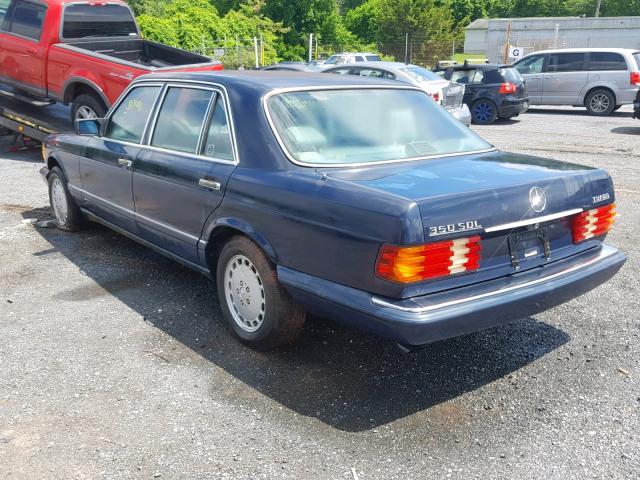 WDBCB35E9MA592932 - 1991 MERCEDES-BENZ 350 SDL BLUE photo 3