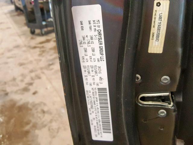 1J4NT1FA6BD208683 - 2011 JEEP COMPASS SP ნაცრისფერი ფოტო 10