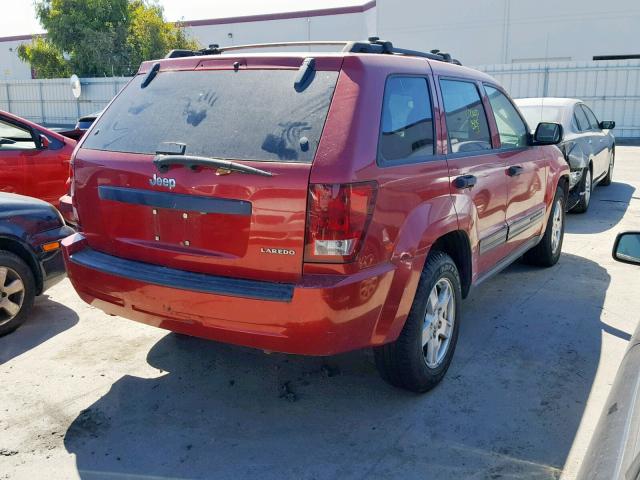 1J4GS48K95C681717 - 2005 JEEP GRAND CHER RED photo 4