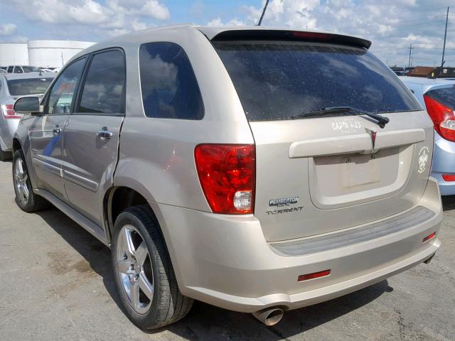 2CKDL537896228226 - 2009 PONTIAC TORRENT GX GOLD photo 3