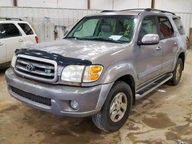 5TDBT48A92S120206 - 2002 TOYOTA SEQUOIA LI GRAY photo 2