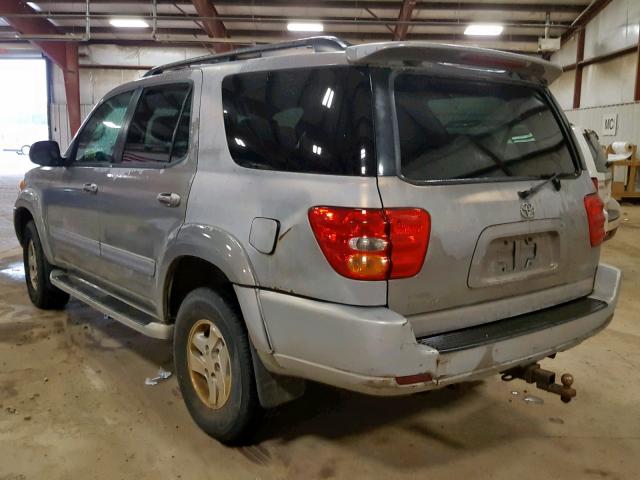 5TDBT48A92S120206 - 2002 TOYOTA SEQUOIA LI GRAY photo 3