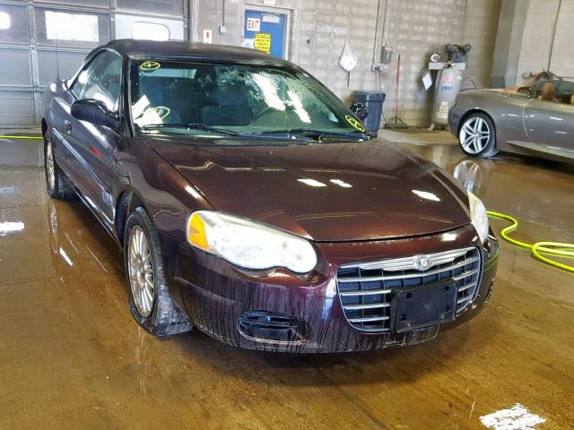 1C3EL45R34N189414 - 2004 CHRYSLER SEBRING LX MAROON photo 1