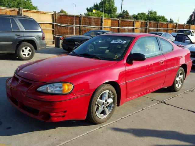 1G2NW12E34M649975 - 2004 PONTIAC GRAND AM G RED photo 2