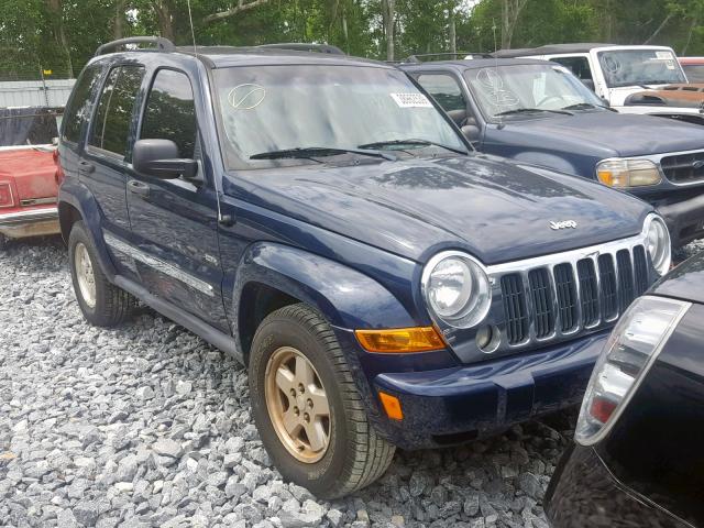 1J4GK48K36W254632 - 2006 JEEP LIBERTY SP BLUE photo 1