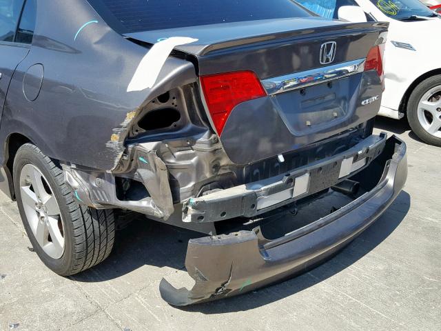 19XFA1F67BE029742 - 2011 HONDA CIVIC LX-S Մոխրագույն լուսանկար 9