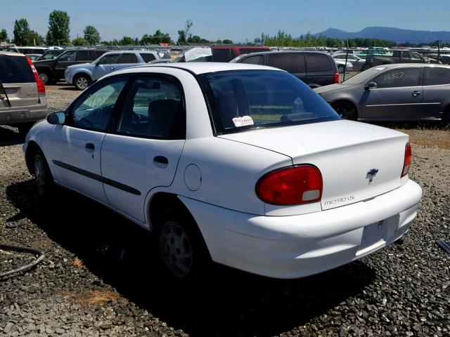 2C1MR522016713876 - 2001 CHEVROLET METRO LSI WHITE photo 3