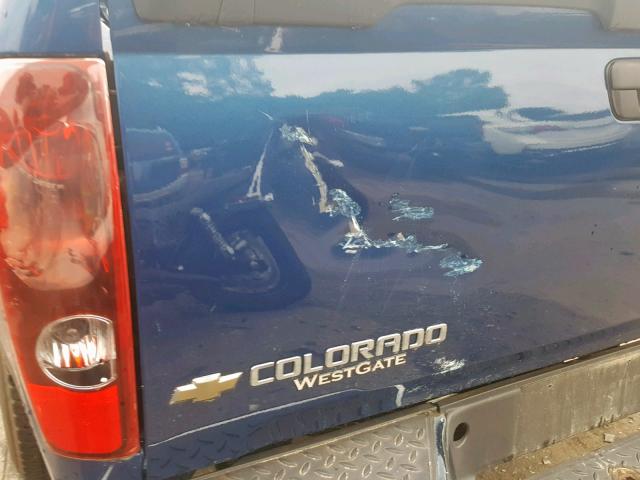 1GCCS196668173729 - 2006 CHEVROLET COLORADO BLUE photo 9