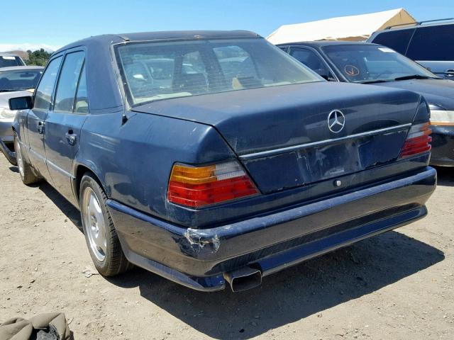 WDBEA30D3MB350805 - 1991 MERCEDES-BENZ 300 E BLUE photo 3