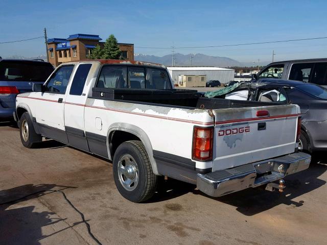 1B7GL23X8SS172018 - 1995 DODGE DAKOTA WHITE photo 3