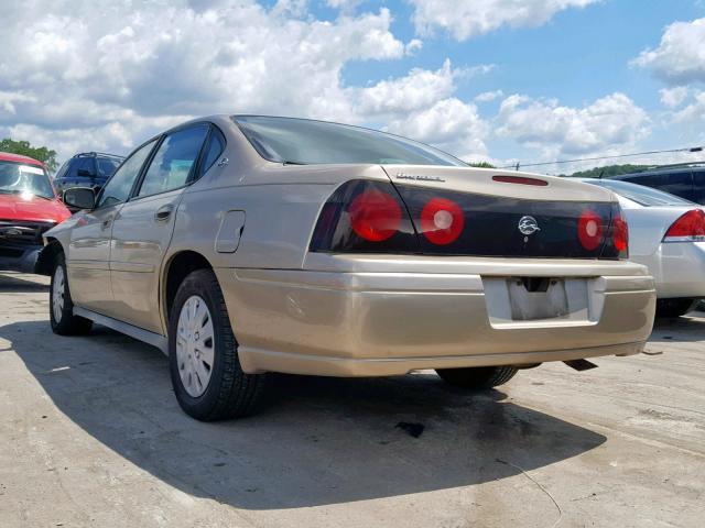 2G1WF52E959136289 - 2005 CHEVROLET IMPALA BEIGE photo 3