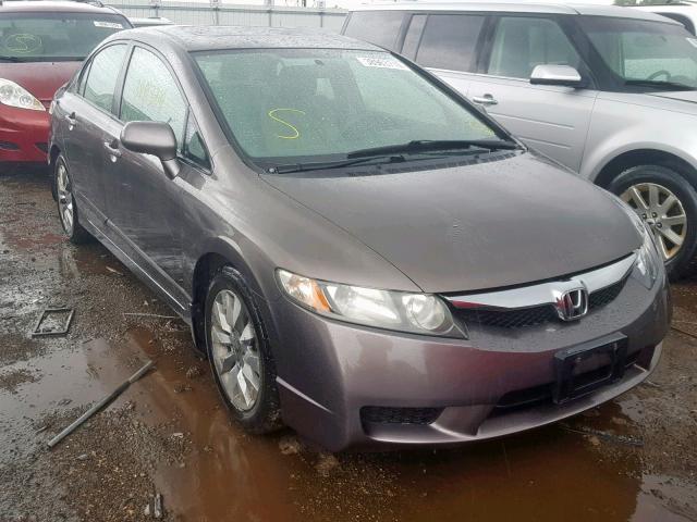 19XFA1F91AE000231 - 2010 HONDA CIVIC EXL GRAY photo 1