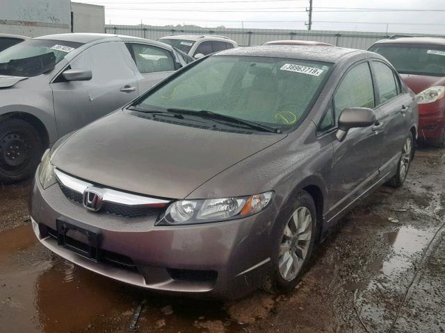 19XFA1F91AE000231 - 2010 HONDA CIVIC EXL GRAY photo 2