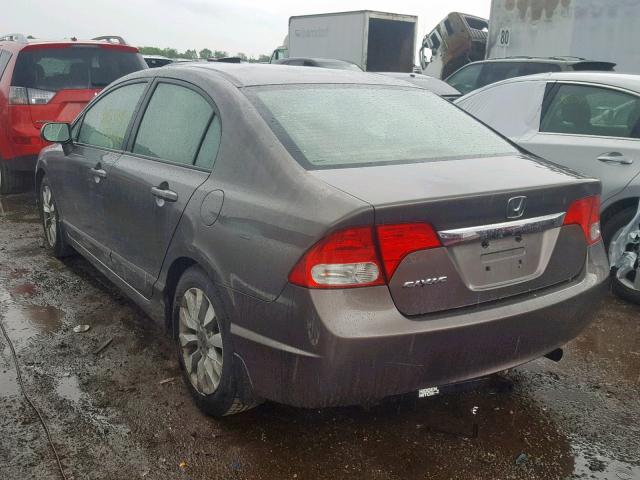 19XFA1F91AE000231 - 2010 HONDA CIVIC EXL GRAY photo 3