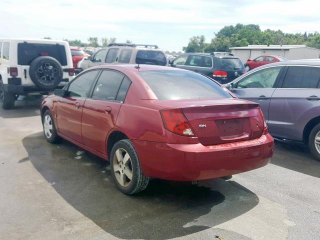 1G8AL55F47Z148979 - 2007 SATURN ION LEVEL RED photo 3