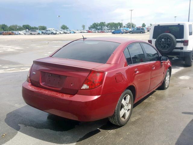 1G8AL55F47Z148979 - 2007 SATURN ION LEVEL RED photo 4