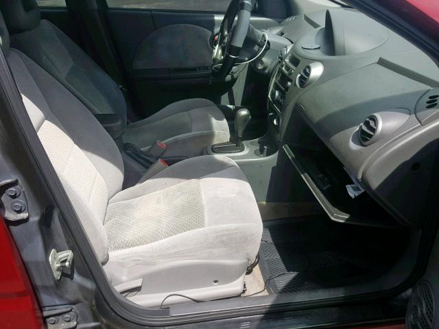 1G8AL55F47Z148979 - 2007 SATURN ION LEVEL RED photo 5