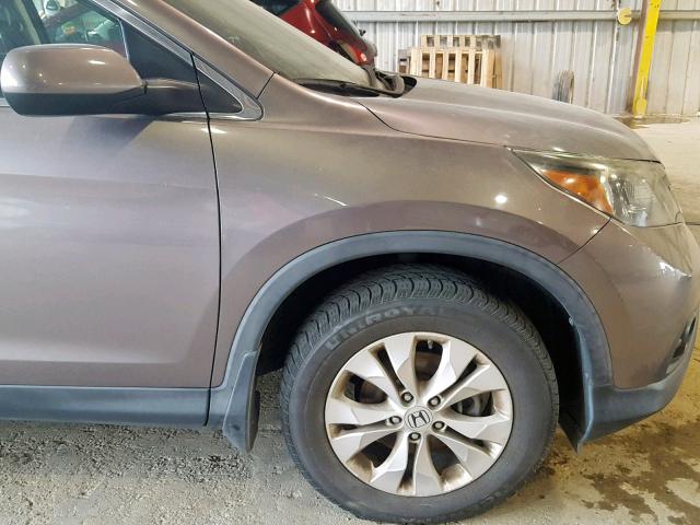 5J6RM3H72DL022126 - 2013 HONDA CR-V EXL GRAY photo 9