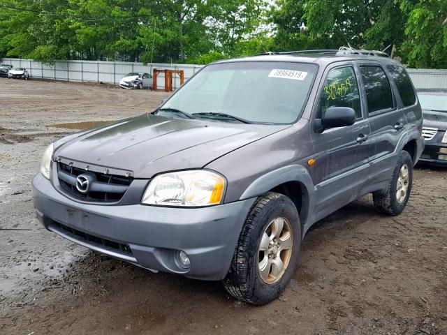 4F2YU09142KM65276 - 2002 MAZDA TRIBUTE LX GRAY photo 2