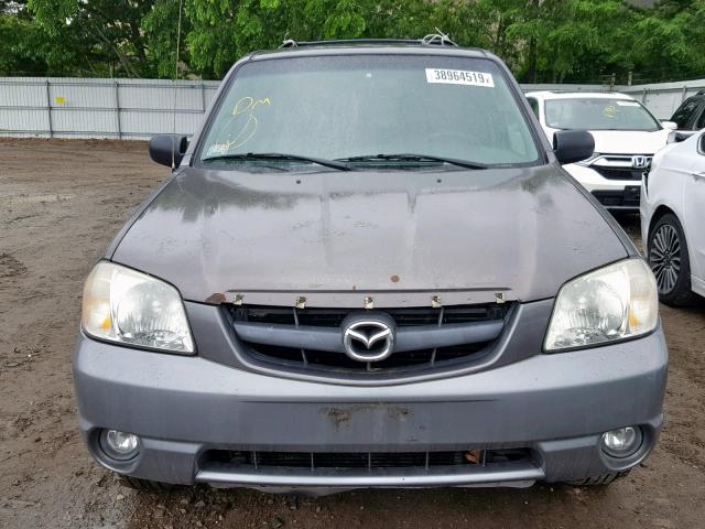 4F2YU09142KM65276 - 2002 MAZDA TRIBUTE LX GRAY photo 9