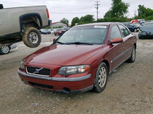 YV1RS61R822161411 - 2002 VOLVO S60 MAROON photo 2