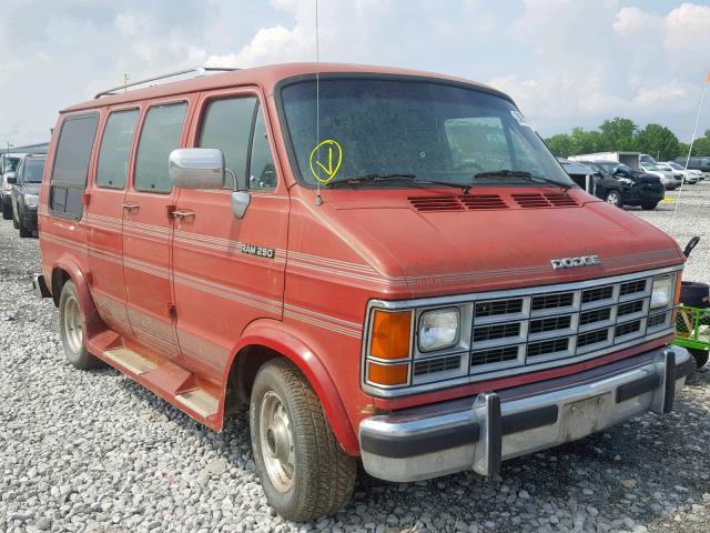 2B6HB21X4NK114761 - 1992 DODGE RAM VAN B2 BROWN photo 1