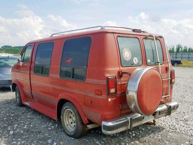 2B6HB21X4NK114761 - 1992 DODGE RAM VAN B2 BROWN photo 3